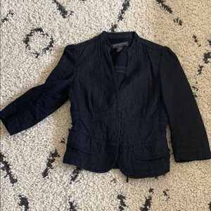 Banana Republic black embroidered buttoned jacket